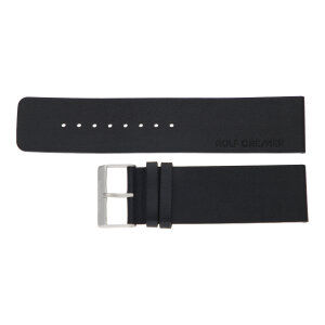 Rolf Cremer Uhrband Leder, Edelstahl, Schwarz, 26 mm...