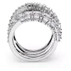 Swarovski Hyperbola Ring 5584650 Verschiedene Schliffe, Weiß, Rhodiniert, Gr. 52