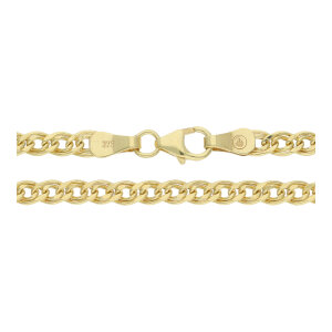 Goldkette Unisex Gold 375 halbmassiv Doppelpanzer...