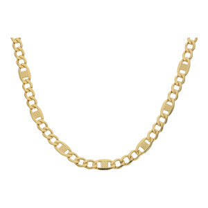 Goldkette Herren Gold 375 halbmassiv Figaro mit...