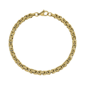 Königskettenarmband Edelstahl gold plattiert...