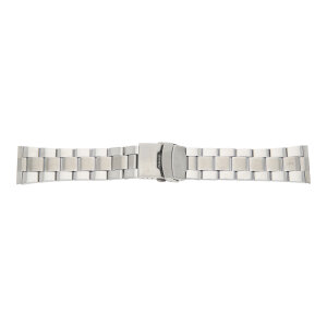 Uhrband Edelstahl Unisex 24 mm poliert, mattiert...