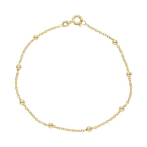 Armband Gold 333 Damen Anker mit Kugeln JuwelmaLux...