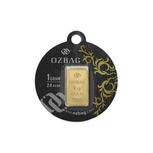 Goldbarren 1 Gramm 995/000 Feingold Ozbag 24 Karat