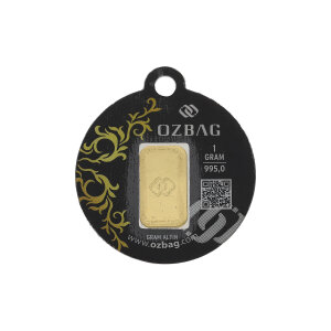 Goldbarren 1 Gramm 995/000 Feingold Ozbag 24 Karat