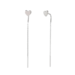 Mabina Damen Herzohrhänger in 925 Silber mit...