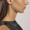 Mabina Damen Herzohrhänger 925 Silber Vergoldet mit Anker-Kette 563824