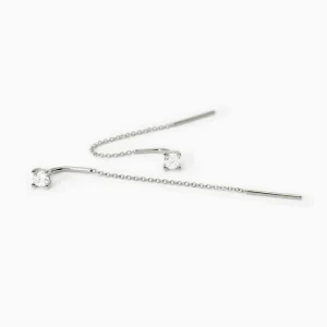 Mabina Damen Ohrhänger in Silber 925 mit Zirkonia...