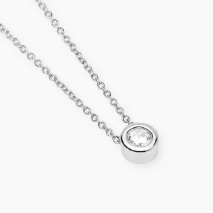 Mabina Halskette in Silber 925 Labor Diamant 0,18 ct...