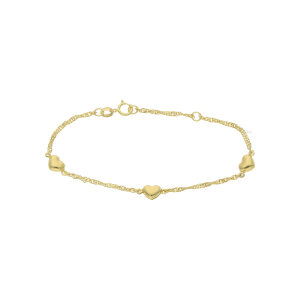 Kinderarmband Herz Silber 925 goldplattiert JuwelmaLux...