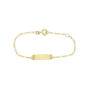 Gravur Armband Kind 333 Gold Figaromuster JL48-03-0181