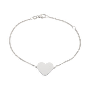 Armband mit Gravurplatte Herz Silber 925 JuwelmaLux...