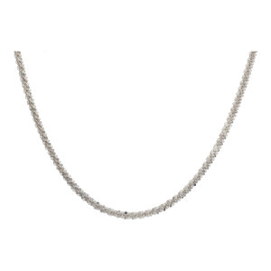Halskette Damen Silber 925 Criss Cross JuwelmaLux...