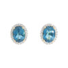 Ohrstecker 333 Gold Blau Topas London Blue Damen Zirkonia JL39-06-0901 JuwelmaLux