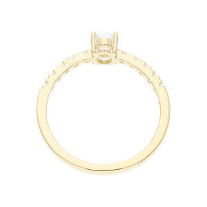 Verlobungsring 333 Gold Oval Damen Zirkonia JL39-07-0903...