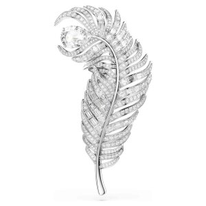Swarovski Brosche 5741558 Vienna Feder, rhodiniert