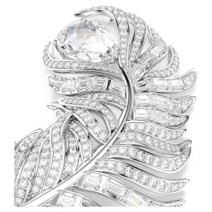 Swarovski Brosche 5741558 Vienna Feder, rhodiniert