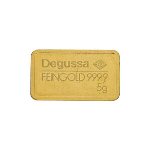 Goldbarren 5 Gramm Degussa geprägt GB-GP-5.00G-DEG...