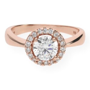 JuwelmaLux Ring 925/000 Sterling Silber rosé...