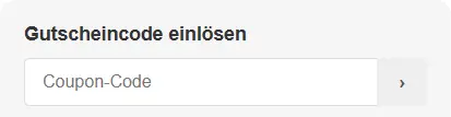 Zeigt das Gutscheincode einlösen Feld im Warenkorb